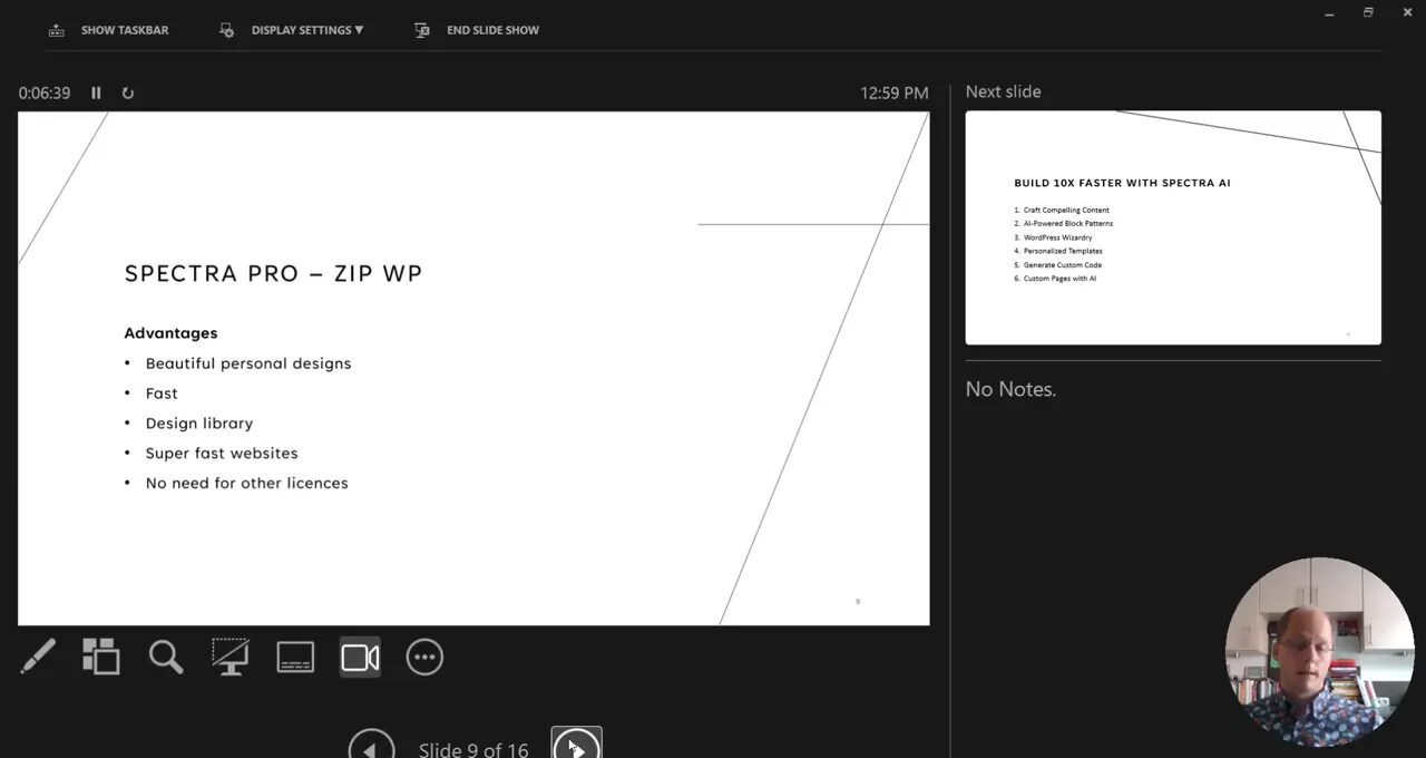 Spectra Pro AI Builder interface