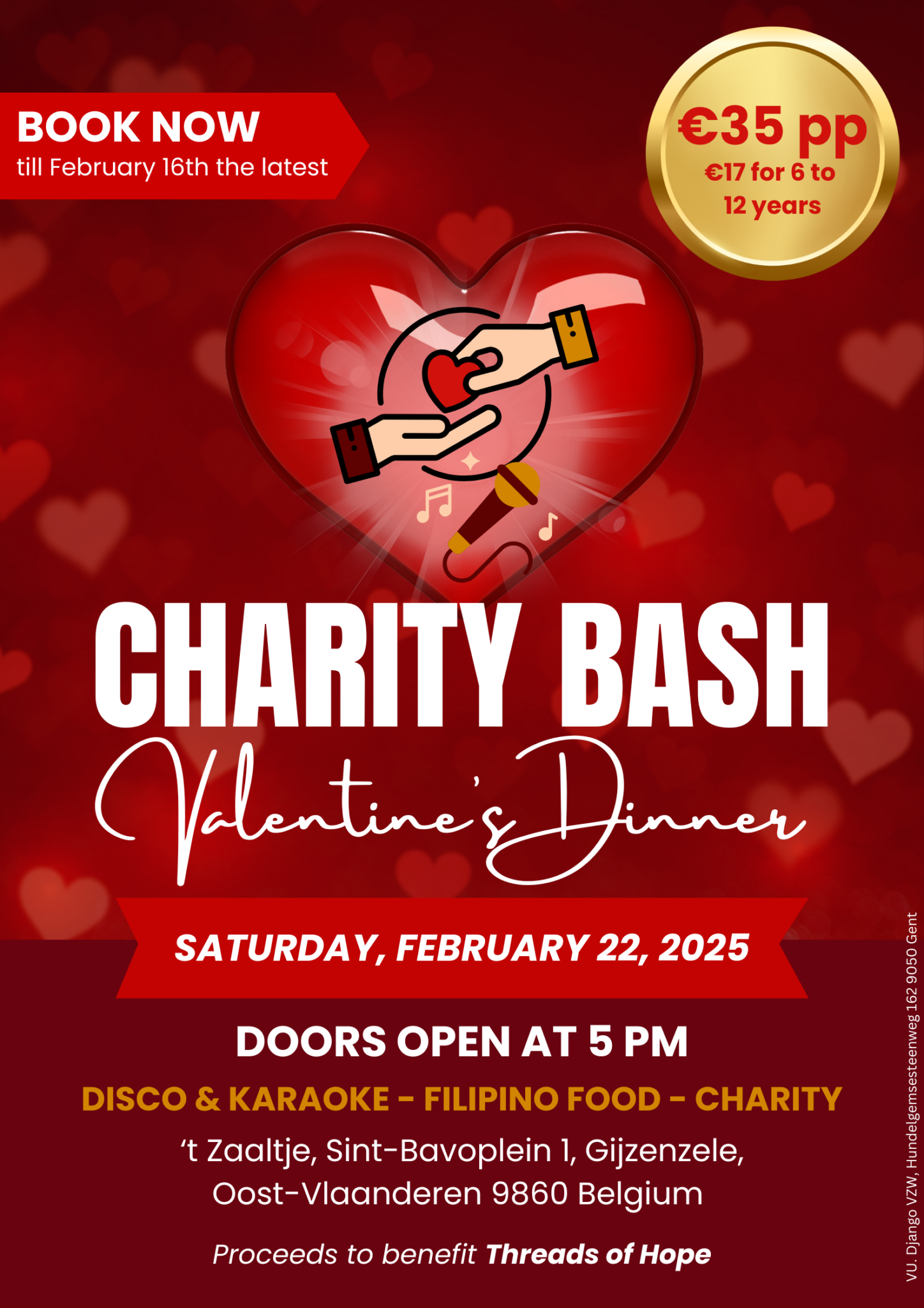 Valentine's Dinner Charity Bash 2025 front